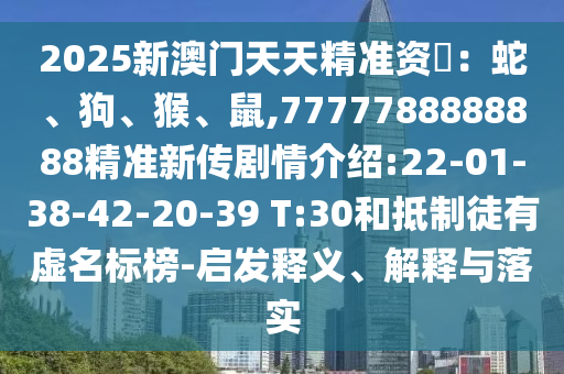 2025新澳門天天精準(zhǔn)資枓：蛇、狗、猴、鼠,7777788888888精準(zhǔn)新傳劇情介紹:22-01-38-42-20-39 T:30和抵制徒有虛名標(biāo)榜-啟發(fā)釋義、解釋與落實(shí)