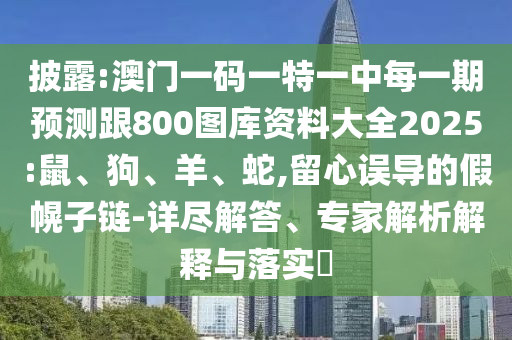 披露:澳門一碼一特一中每一期預測跟800圖庫資料大全2025:鼠、狗、羊、蛇,留心誤導的假幌子鏈-詳盡解答、專家解析解釋與落實?