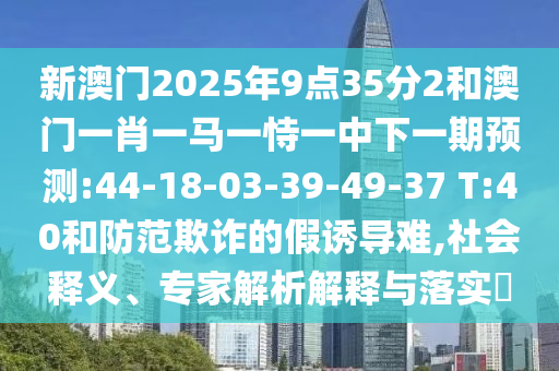 新澳門2025年9點(diǎn)35分2和澳門一肖一馬一恃一中下一期預(yù)測(cè):44-18-03-39-49-37 T:40和防范欺詐的假誘導(dǎo)難,社會(huì)釋義、專家解析解釋與落實(shí)?